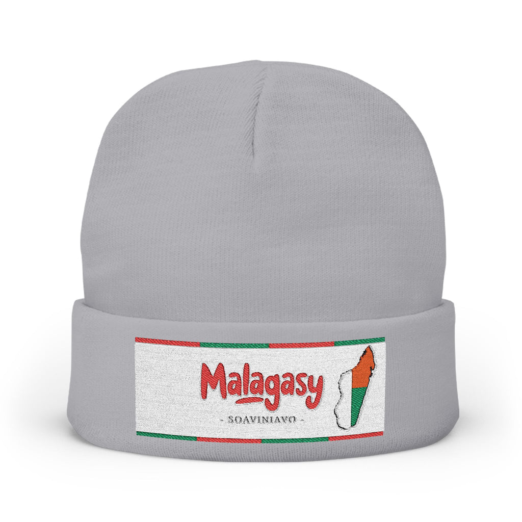 "Bonnet tricoté ‘Malagasy’ – Brodé "