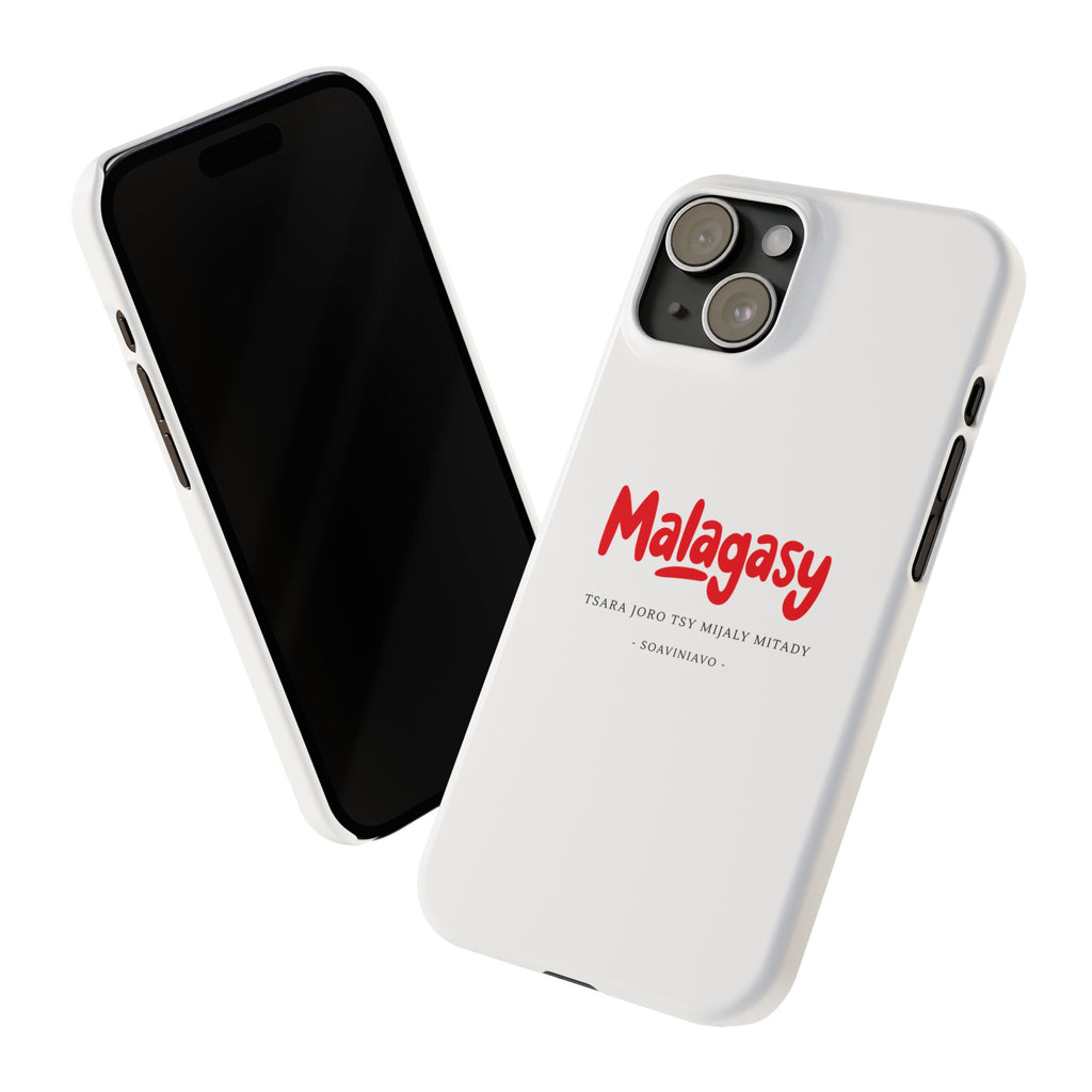 Coque fine “Malagasy” – Écriture rouge