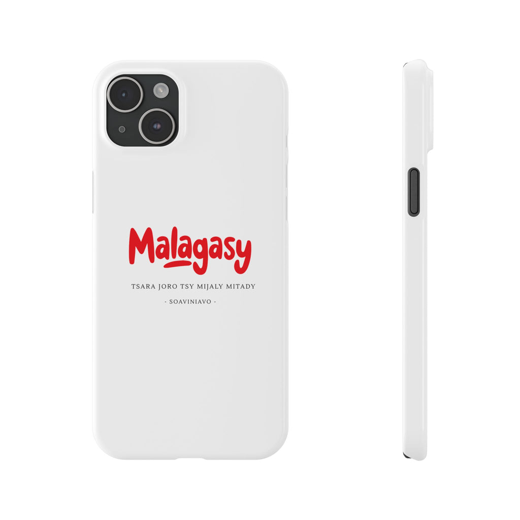 Coque fine “Malagasy” – Écriture rouge