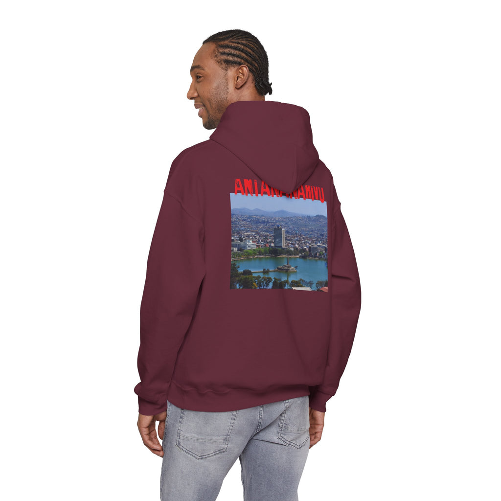Sweat à capuche – Drapeau devant, Ville Antananarivo au dos