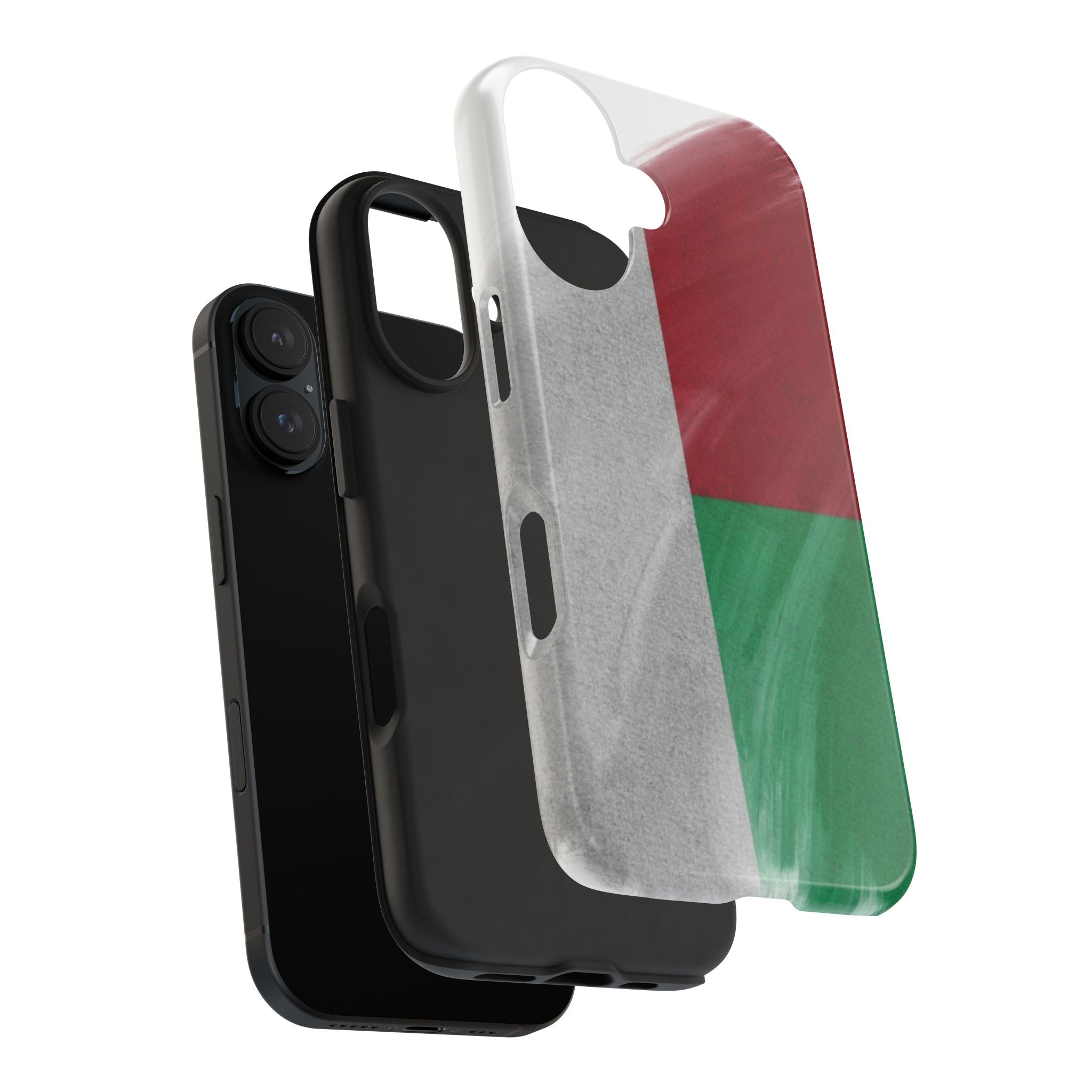 Coque robuste – Drapeau malgache en coups de pinceau