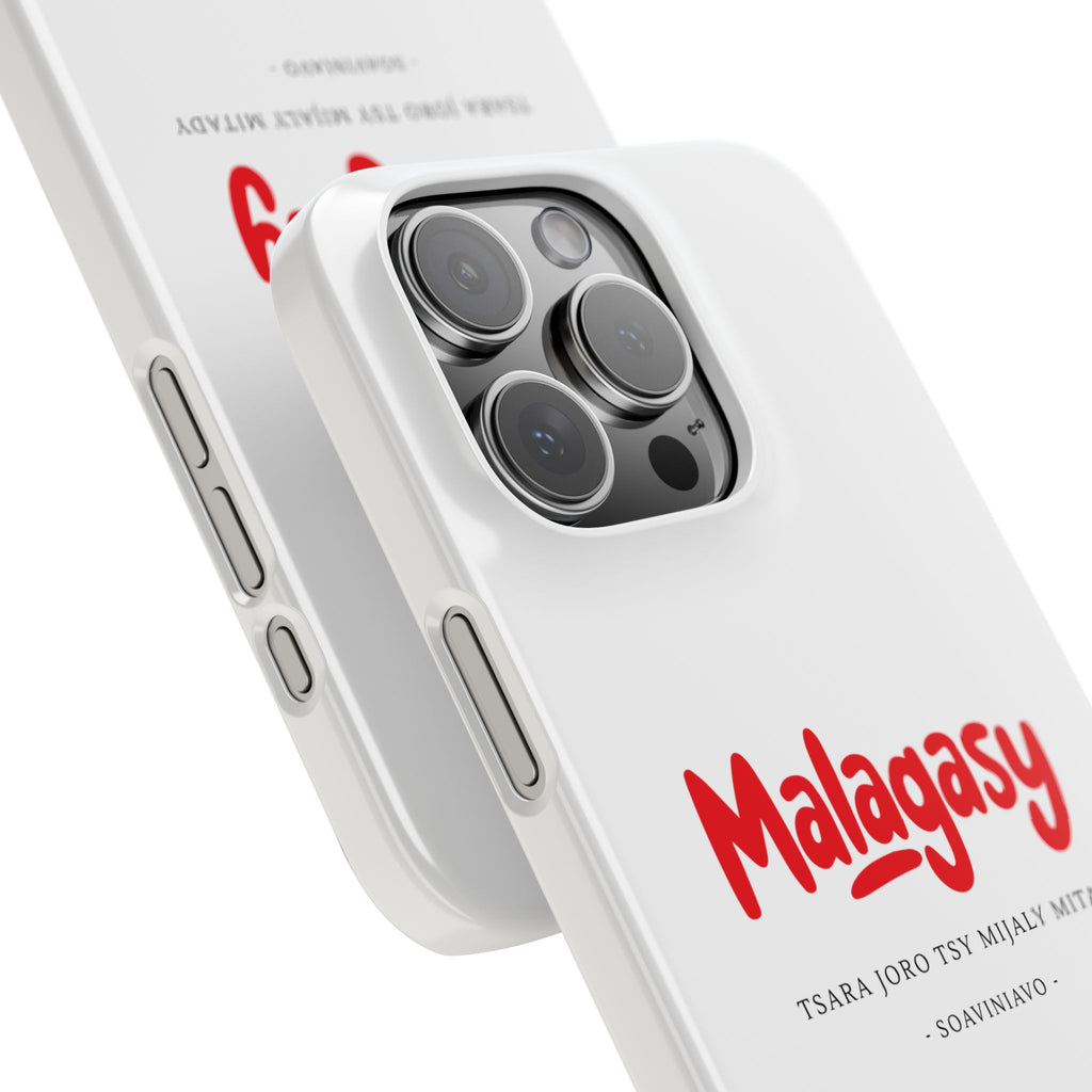 Coque fine “Malagasy” – Écriture rouge
