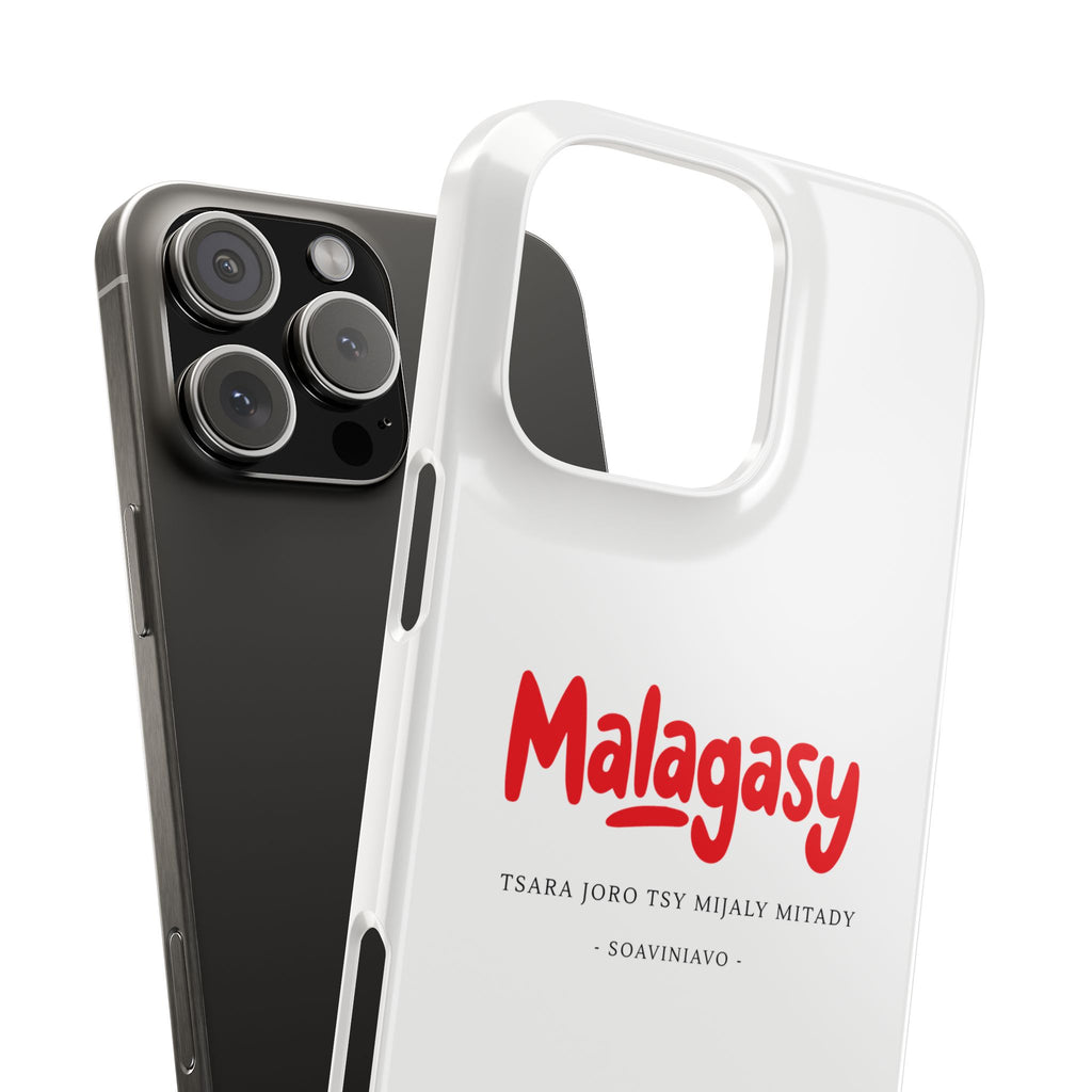 Coque fine “Malagasy” – Écriture rouge
