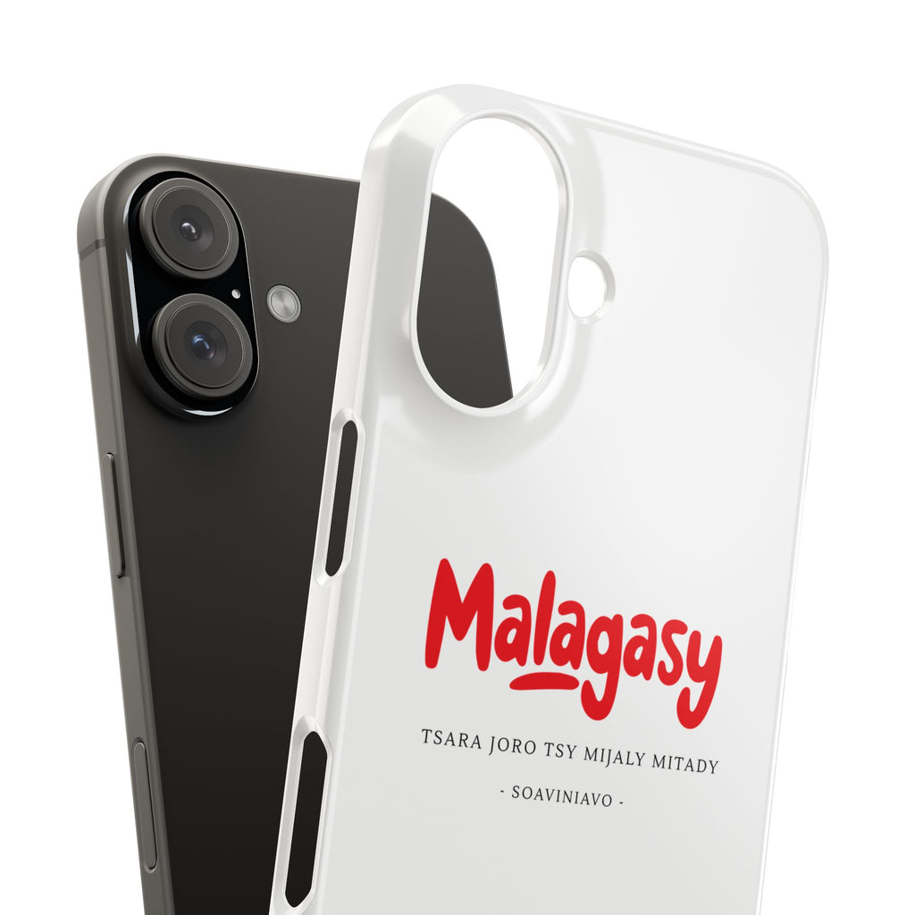 Coque fine “Malagasy” – Écriture rouge