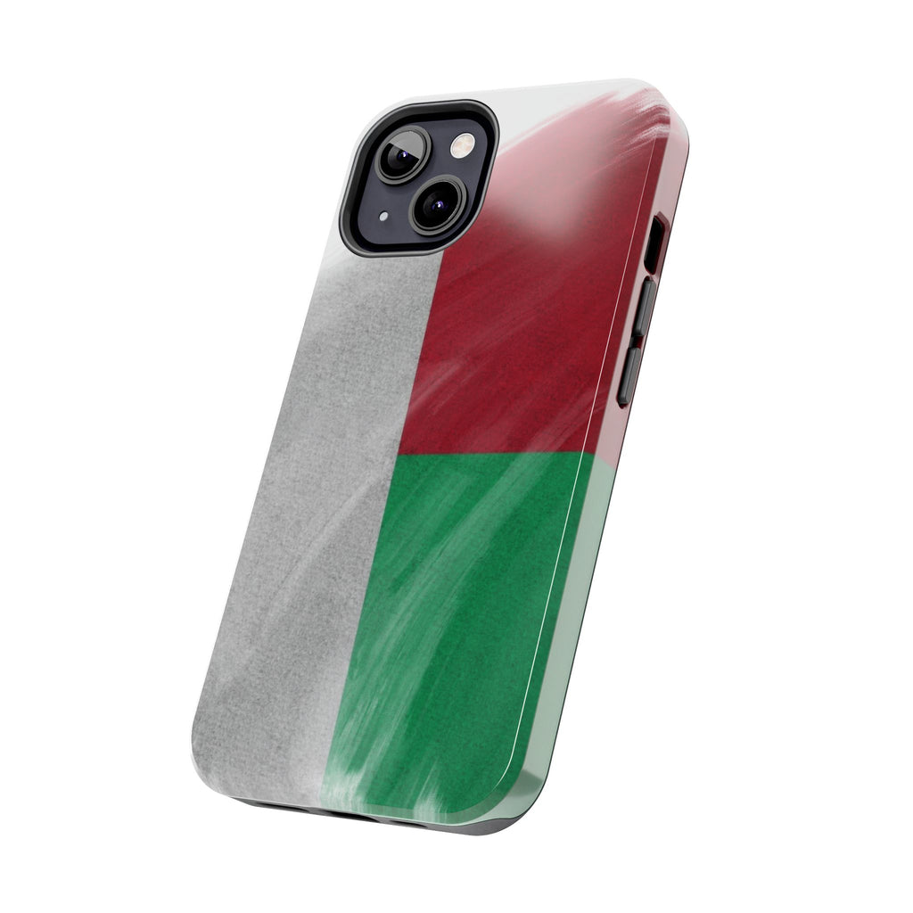 Coque robuste – Drapeau malgache en coups de pinceau