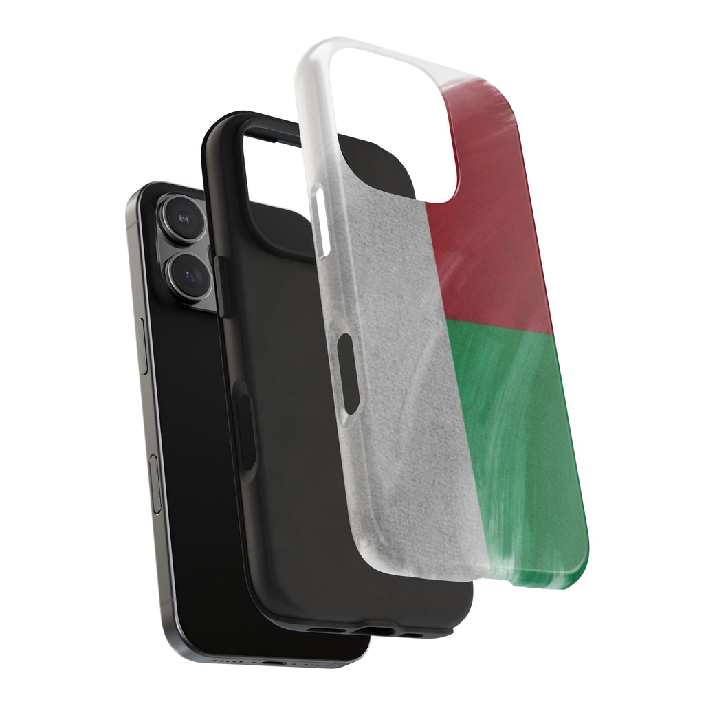 Coque robuste – Drapeau malgache en coups de pinceau