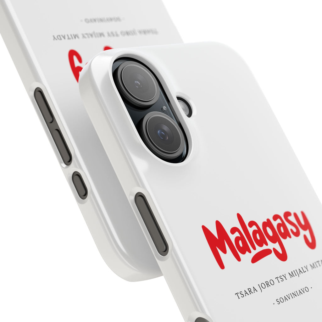 Coque fine “Malagasy” – Écriture rouge