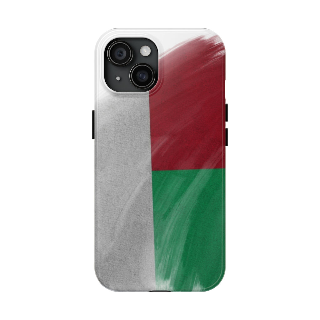 Coque robuste – Drapeau malgache en coups de pinceau