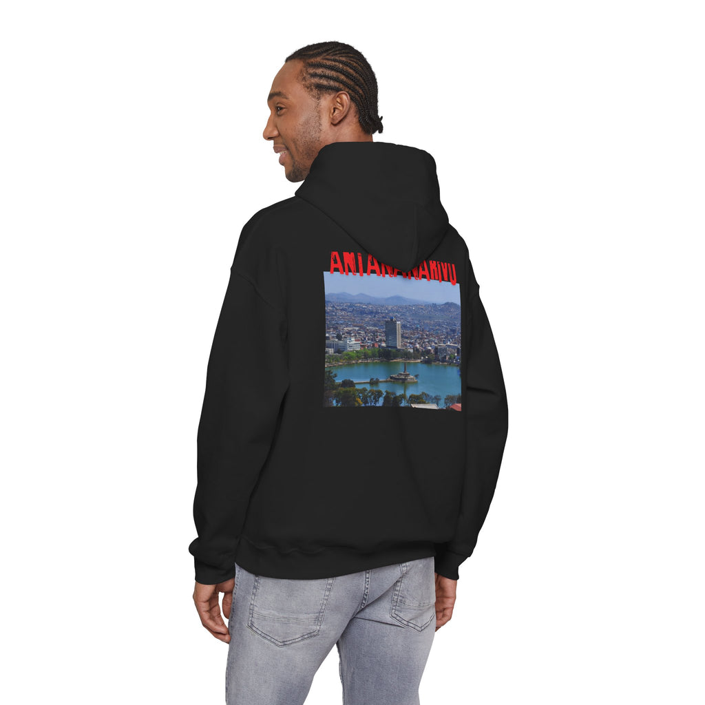 Sweat à capuche – Drapeau devant, Ville Antananarivo au dos